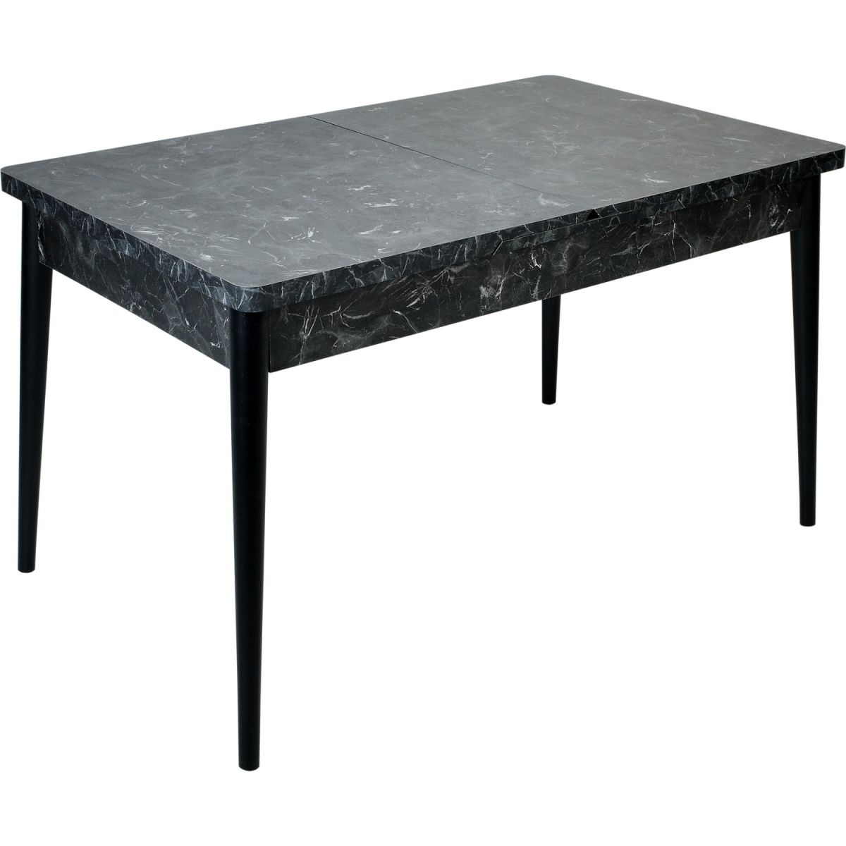 Set masa extensibila cu 6 scaune tapitate Homs cargold 250-30050 negru-VERDE,170 x 80 cm