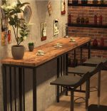 Masa bucatarie,tip bar.seria A-620,natur-negru,150x35x90 cm, 30152