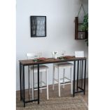 Masa bucatarie,tip bar.seria A-620,natur-negru,150x35x90 cm, 30152