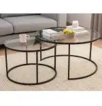 Set masuta de cafea sticla,Seria 710,Homs, 2 buc,0025
