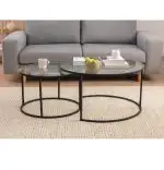 Set masuta de cafea sticla,Seria 710,Homs, 2 buc,0025