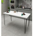 Masa pentru bucatarie, Bety Homs 60 x 104 cm, nuc/negru,40058