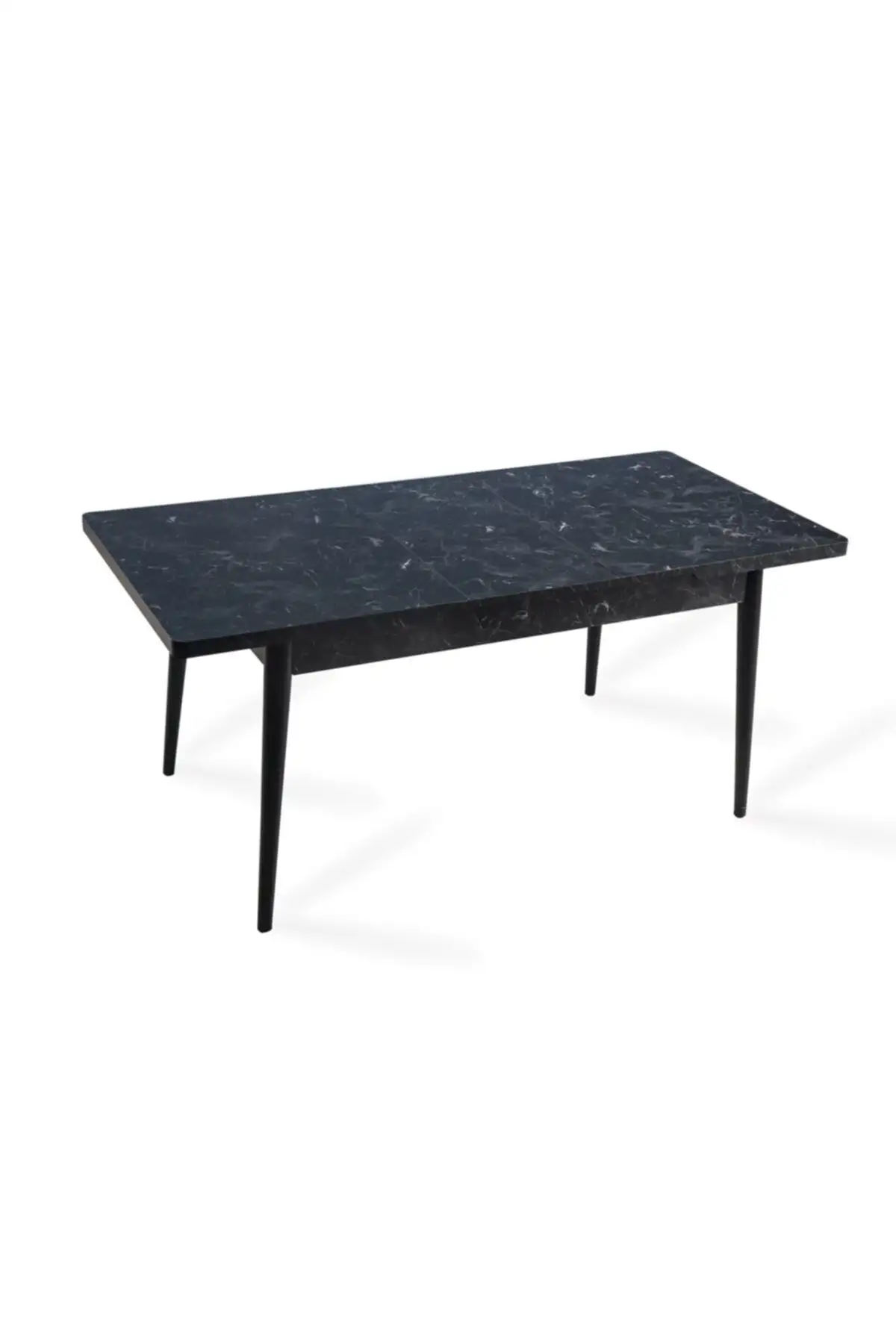 Resigilat:Masa extensibila Dining Homs marmorat negru 170 x 80 cm