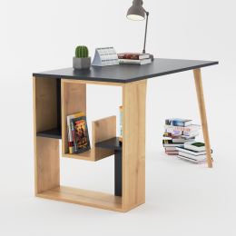 Resigilat:Birou picioare lemn Architecture Homs 120x60 cm stejar-gri