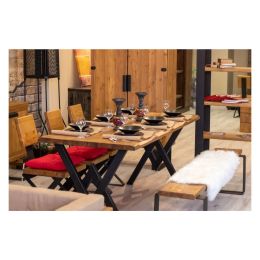 Masa wooden Dining Homs,lemn, seria A-620,natur/negru 180 x 80 cm,30452