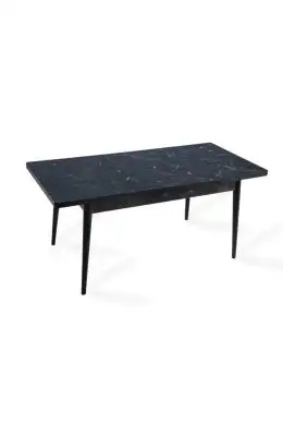Resigilat:Masa extensibila Dining Homs marmorat negru 170 x 80 cm