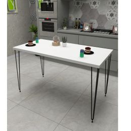 Masa pentru bucatarie, Bety Homs 60 x 104 cm, alb/negru,40059