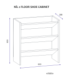 Pantofar hol nil 2 Homs ,60x60x29.8 cm alb-nuc