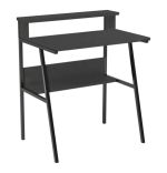 Resigilat:Birou/masa PC, Hodor Homs, antracit/negru,86x70x50 cm