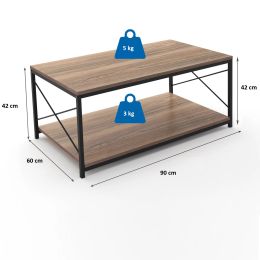 Resigilat:Masa de cafea Homs, serie 440,90 x 60 x 42 cm, alb/negru,200
