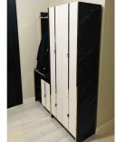 Cuier hol cu pantofar alb -auriu-negru, Homs 181 x 35 x 138 cm,31006