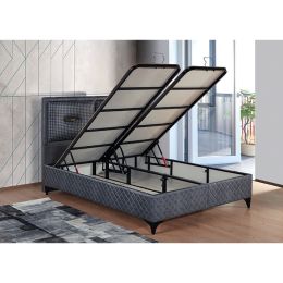 Baza de pat cu tablie si saltea Silver 160×200 cm