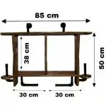 Suport prosop cu raft din lemn-metal Industrial Homs,seria myz 50 x 85 cm,10225