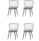 Scaun metal, balcon,terasa,bucatarie,birou,dining Homs, negru