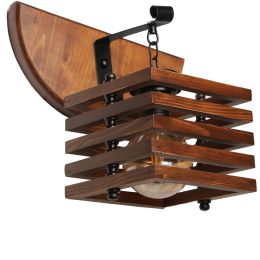 Aplica perete stil industrial lemn-metal,seria lx, homs,40045