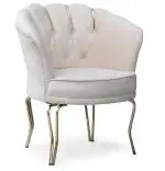 Fotoliu VIiena, scaun,bej-auriu, picioare  metal auriu, Homs