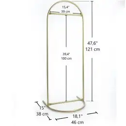 Stand umeras pentru haine, gold Homs, 121x46x38cm
