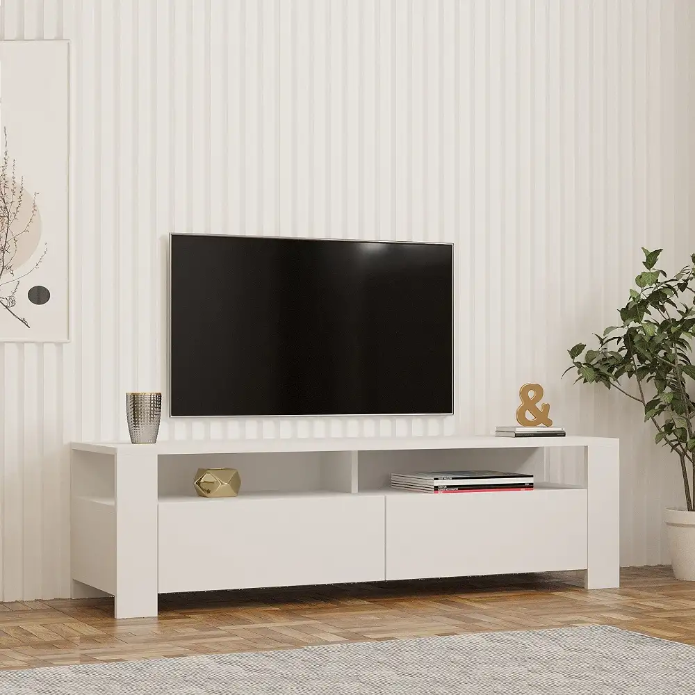 Comoda televizor Combe culoare alb 140 cm