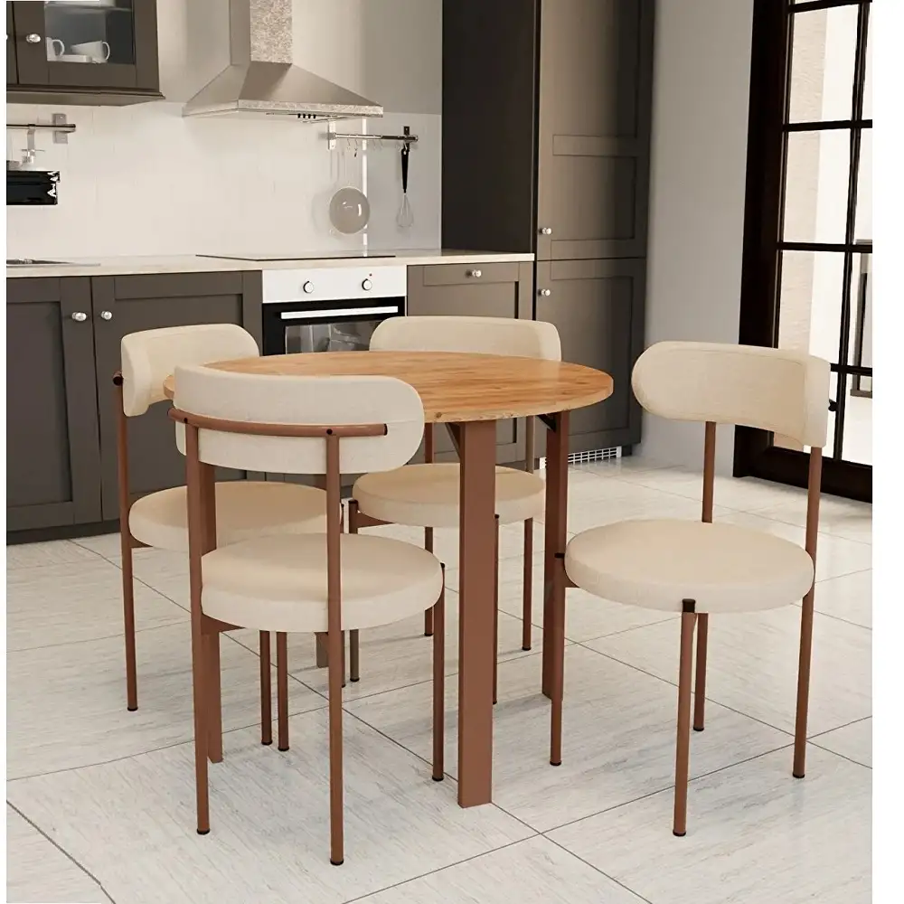 Masa bucatarie Onita rotund culoare nuc,R 90cm