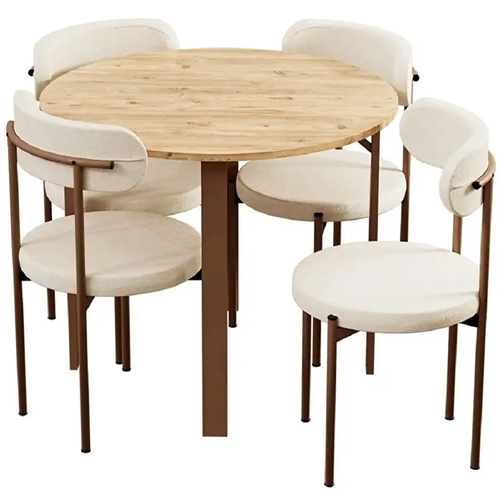 Masa bucatarie Onita rotund culoare nuc,R 90cm