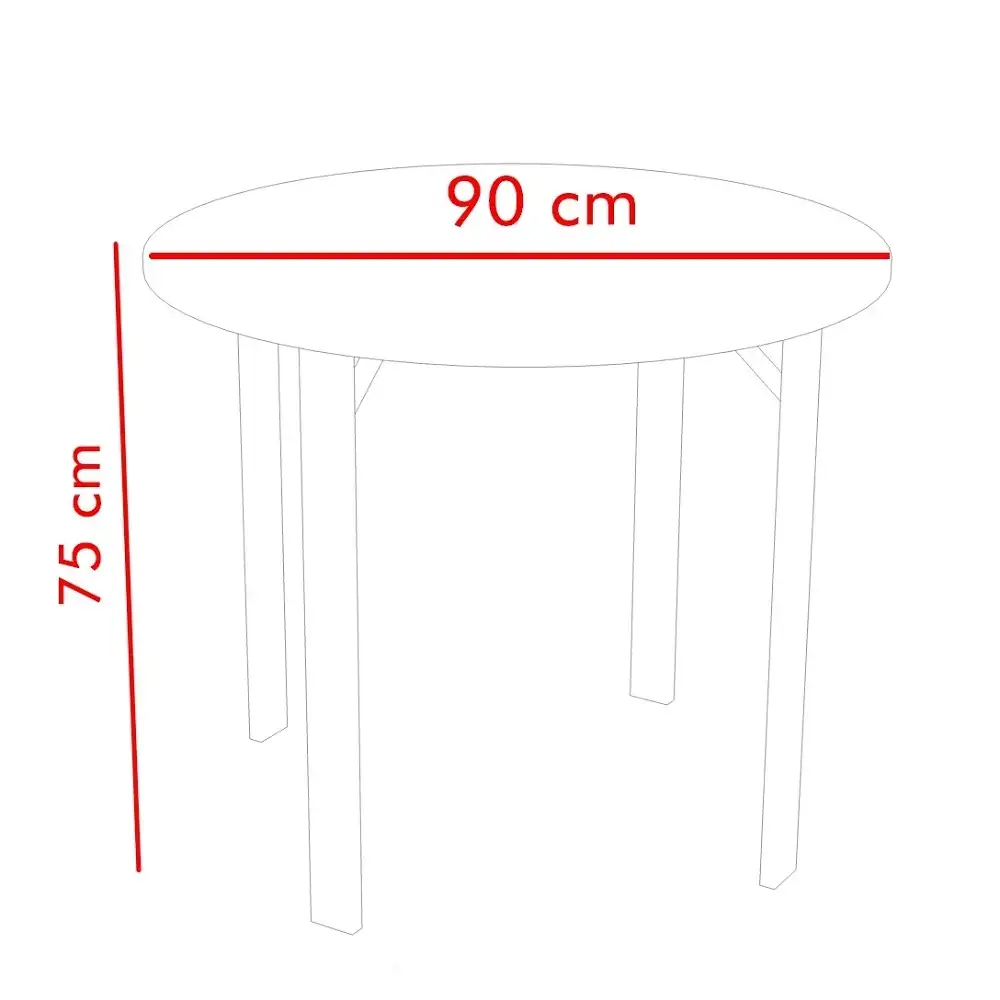 Masa bucatarie Onita rotund culoare nuc,R 90cm