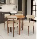 Masa bucatarie Onita rotund culoare nuc,R 90cm