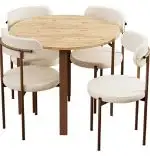 Masa bucatarie Onita rotund culoare nuc,R 90cm
