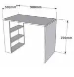 Birou/ masa pc, Cool Homs, nuc, 90 x 50 x 70 cm, PAL 18 mm