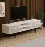 Comoda tv Angelyn pentru living culoare alb,180 cm