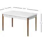 Masa bucaterie Brigitte,culoare bej si nuc, 120 cm