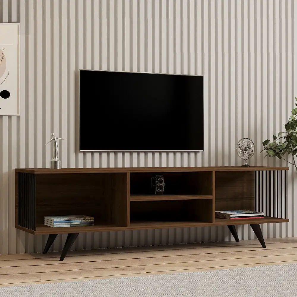 Comoda televizor Galina, pentru living culoare nuc, 160 cm