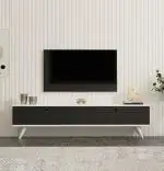 Comoda tv Particia culoare antracit si alb 160cm