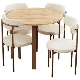 Set masa Onita rotund cu 4 scaune  90 cm