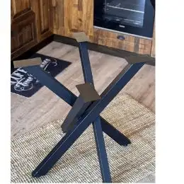 Masa din lemn rotunda si picior de masă din metal blat 90 cm