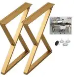 Set picioare  din metal,culoare auriu,72 cm