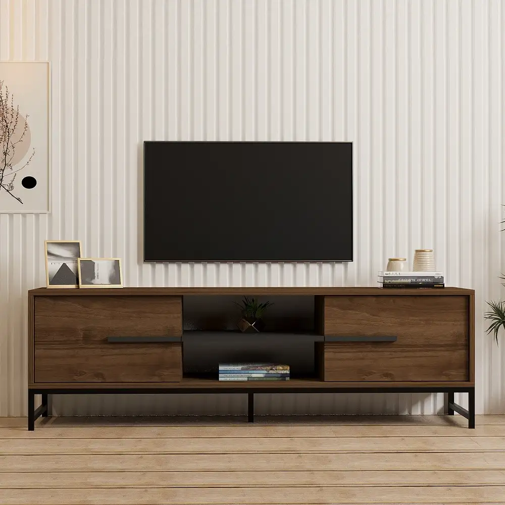 Comoda tv Monaco pentru living culoare nuc 160 cm