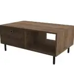 Masuta cafea Nando cu sertar ,pentru living,culoare nuc 100 cm