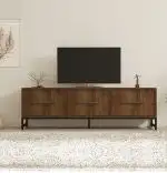 Comoda tv Melody pentru living culoare nuc 160 cm