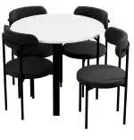 Masa bucatarie Onita rotund culoare alb-negru,R90 X 75 cm