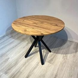 Masa bucatarie mdf rotund texturata, R70 X 75 cm