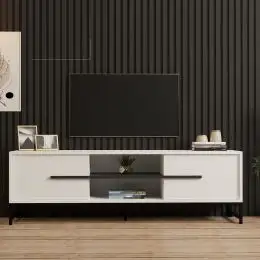 Comoda tv Monaco pentru living culoare alb 160 cm