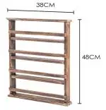 Raft condimente bucaterie din lemn masif 48 cm