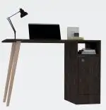 Birou Calvin masa pc,office,culoare antracit si oak,110 cm