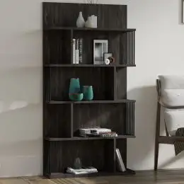 Biblioteca Alecia culoare antracit,160 cm