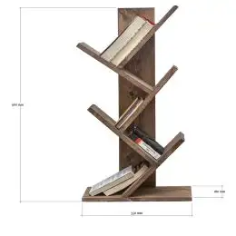 Biblioteca Cady culoare nuc 90 cm