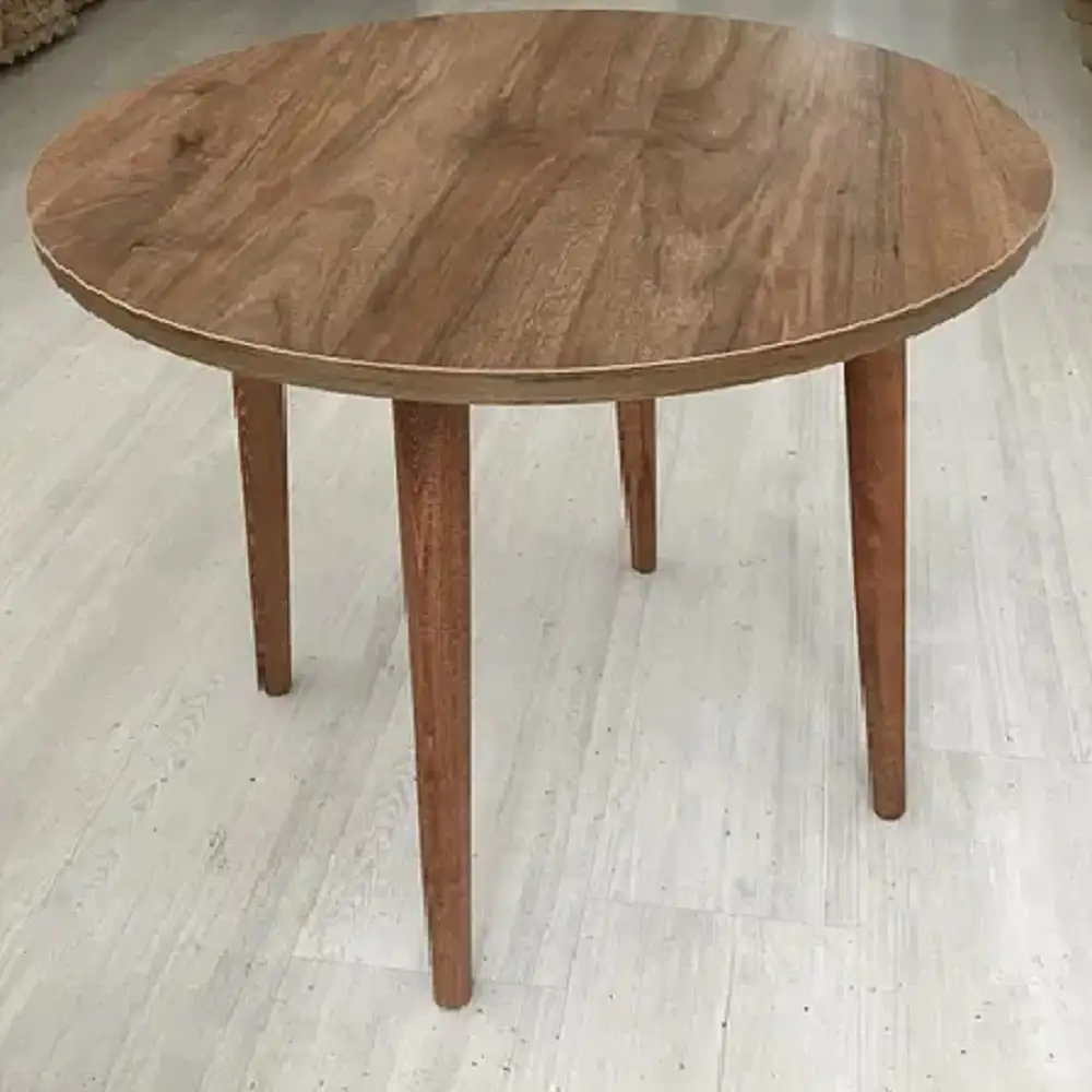 Masa bucaterie rotunda Brigitte,culoare nuc, 90 cm