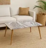 Masa de cafea PacoHoms 72 x 45 x 42 cm, Marmorat