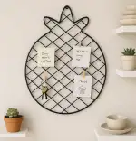 set 2 bucati Panou foto metalic , Ananas Homs, 47 x 36 cm, negru