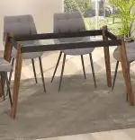 Cadru masa, pentru dining si bucatarie, din metal si lemn 110 cm