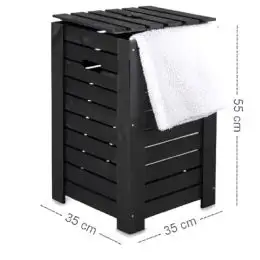 Cos pentru rufe din lemn, Wash,55 cm